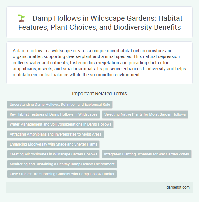 Damp Hollows in Wildscape Gardens: Habitat Features, Plant Choices, and Biodiversity Benefits