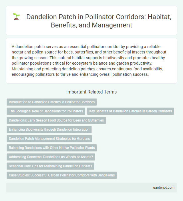 Dandelion Patch in Pollinator Corridors: Habitat, Benefits, and Management