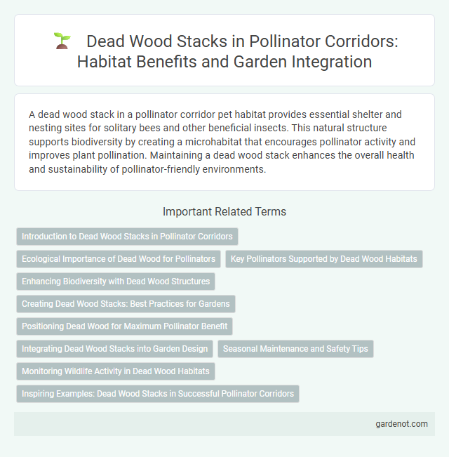 Dead Wood Stacks in Pollinator Corridors: Habitat Benefits and Garden Integration