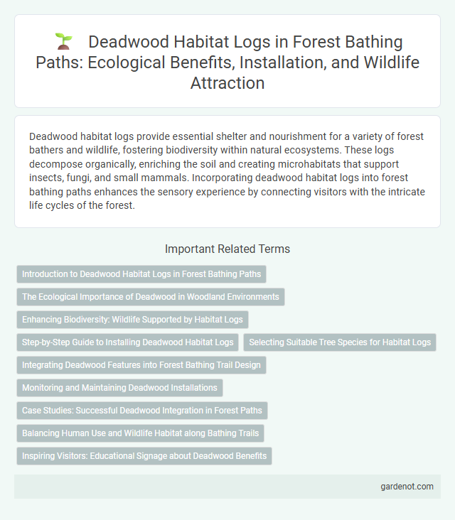 Deadwood Habitat Logs in Forest Bathing Paths: Ecological Benefits, Installation, and Wildlife Attraction
