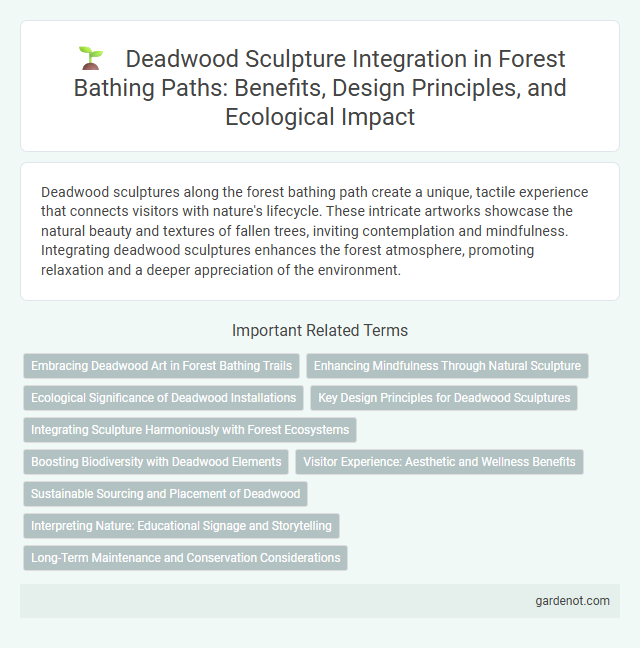 Deadwood Sculpture Integration in Forest Bathing Paths: Benefits, Design Principles, and Ecological Impact