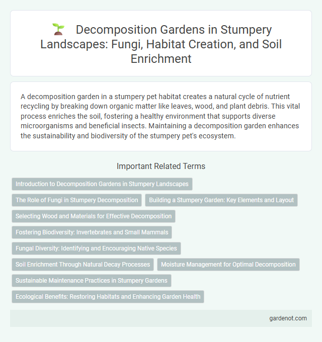 Decomposition Gardens in Stumpery Landscapes: Fungi, Habitat Creation, and Soil Enrichment