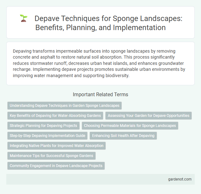Depave Techniques for Sponge Landscapes: Benefits, Planning, and Implementation
