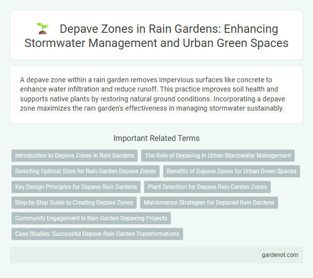 Depave Zones in Rain Gardens: Enhancing Stormwater Management and Urban Green Spaces