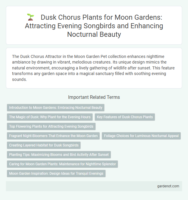 Dusk Chorus Plants for Moon Gardens: Attracting Evening Songbirds and Enhancing Nocturnal Beauty
