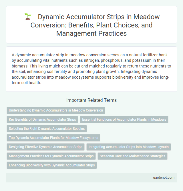 Dynamic Accumulator Strips in Meadow Conversion: Benefits, Plant Choices, and Management Practices