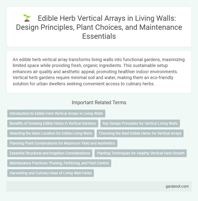 Edible Herb Vertical Arrays in Living Walls: Design Principles, Plant Choices, and Maintenance Essentials