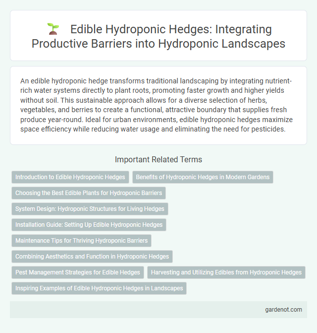 Edible Hydroponic Hedges: Integrating Productive Barriers into Hydroponic Landscapes