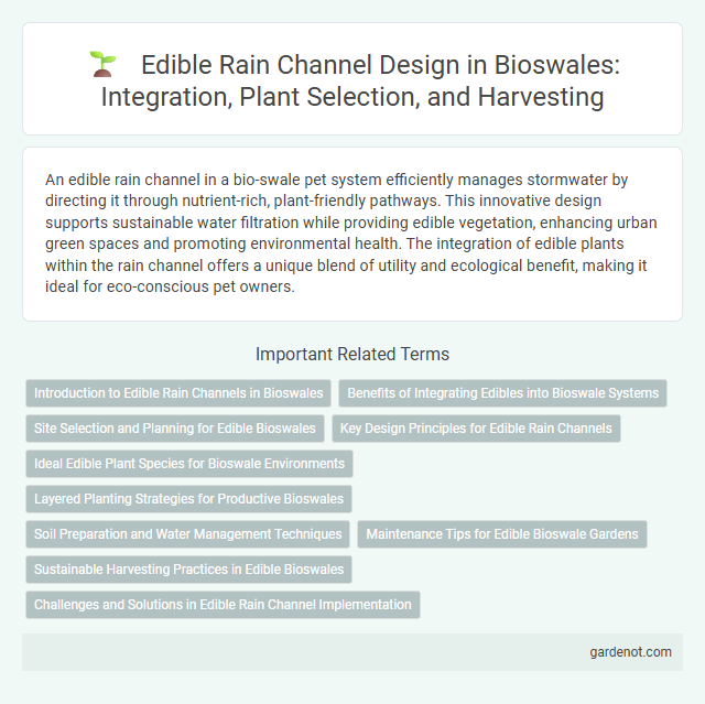 Edible Rain Channel Design in Bioswales: Integration, Plant Selection, and Harvesting