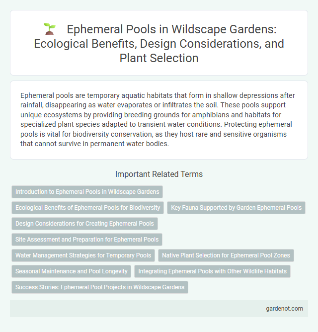 Ephemeral Pools in Wildscape Gardens: Ecological Benefits, Design Considerations, and Plant Selection
