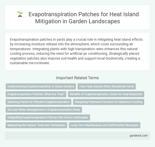 Evapotranspiration Patches for Heat Island Mitigation in Garden Landscapes
