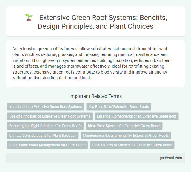 Extensive Green Roof Systems: Benefits, Design Principles, and Plant Choices