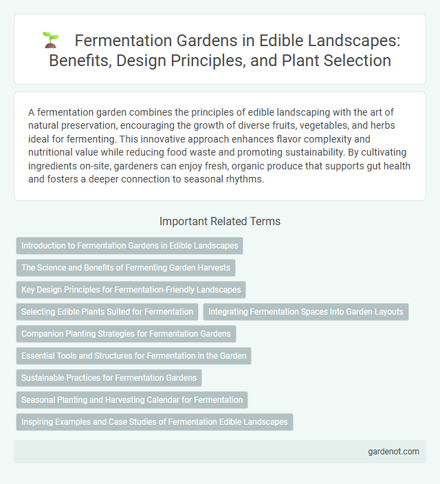 Fermentation Gardens in Edible Landscapes: Benefits, Design Principles, and Plant Selection