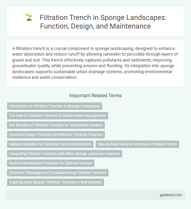 Filtration Trench in Sponge Landscapes: Function, Design, and Maintenance