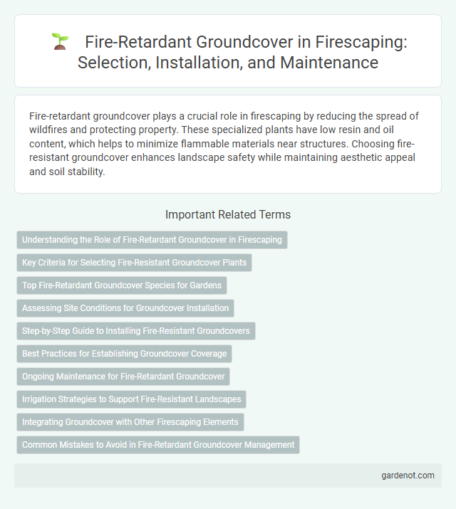 Fire-Retardant Groundcover in Firescaping: Selection, Installation, and Maintenance