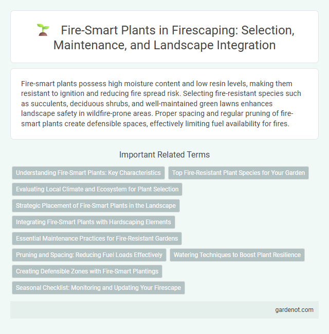 Fire-Smart Plants in Firescaping: Selection, Maintenance, and Landscape Integration