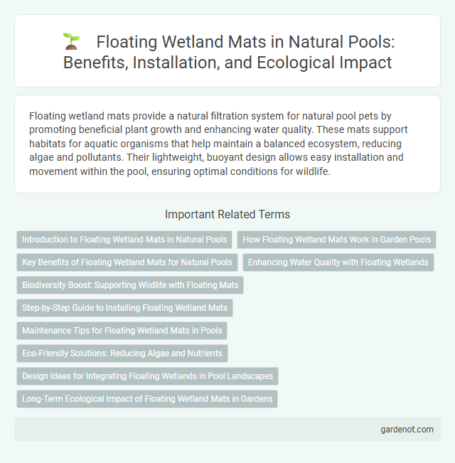 Floating Wetland Mats in Natural Pools: Benefits, Installation, and Ecological Impact