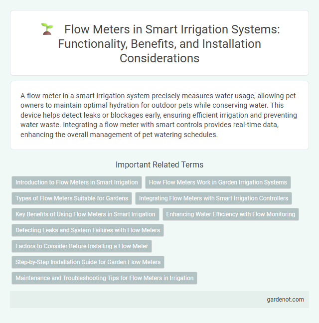 Flow Meters in Smart Irrigation Systems: Functionality, Benefits, and Installation Considerations