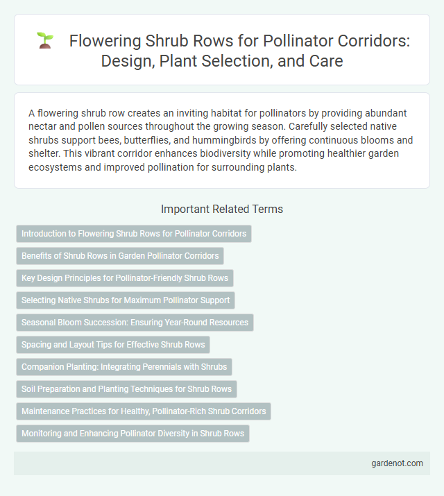 Flowering Shrub Rows for Pollinator Corridors: Design, Plant Selection, and Care