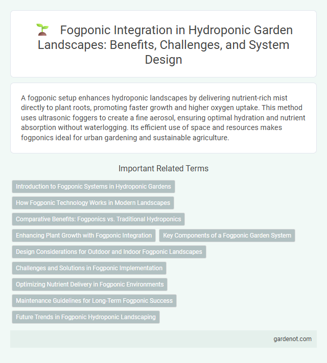 Fogponic Integration in Hydroponic Garden Landscapes: Benefits, Challenges, and System Design