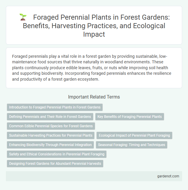 Foraged Perennial Plants in Forest Gardens: Benefits, Harvesting Practices, and Ecological Impact
