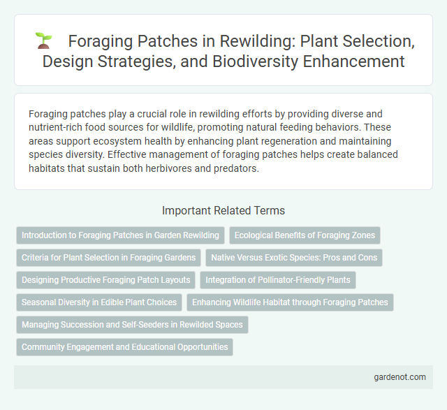 Foraging Patches in Rewilding: Plant Selection, Design Strategies, and Biodiversity Enhancement