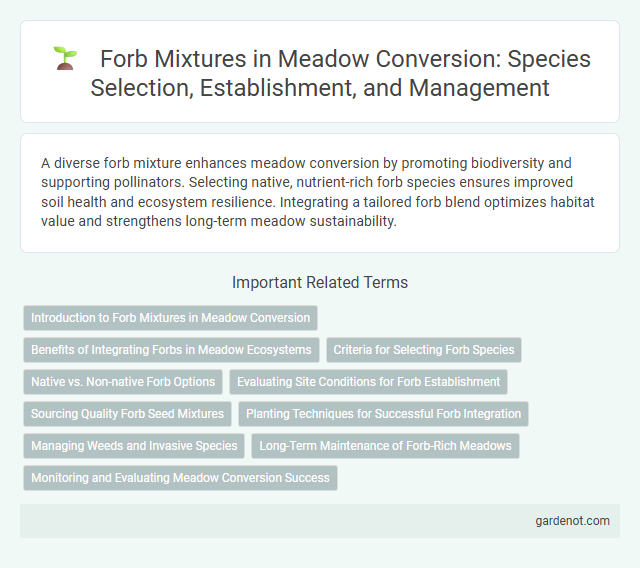 Forb Mixtures in Meadow Conversion: Species Selection, Establishment, and Management
