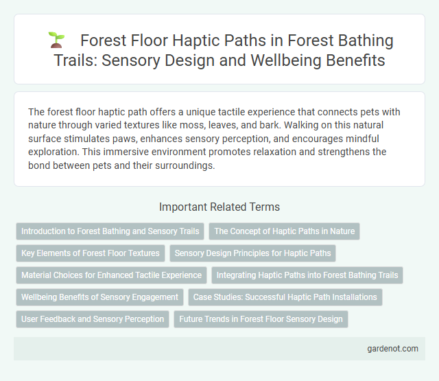 Forest Floor Haptic Paths in Forest Bathing Trails: Sensory Design and Wellbeing Benefits