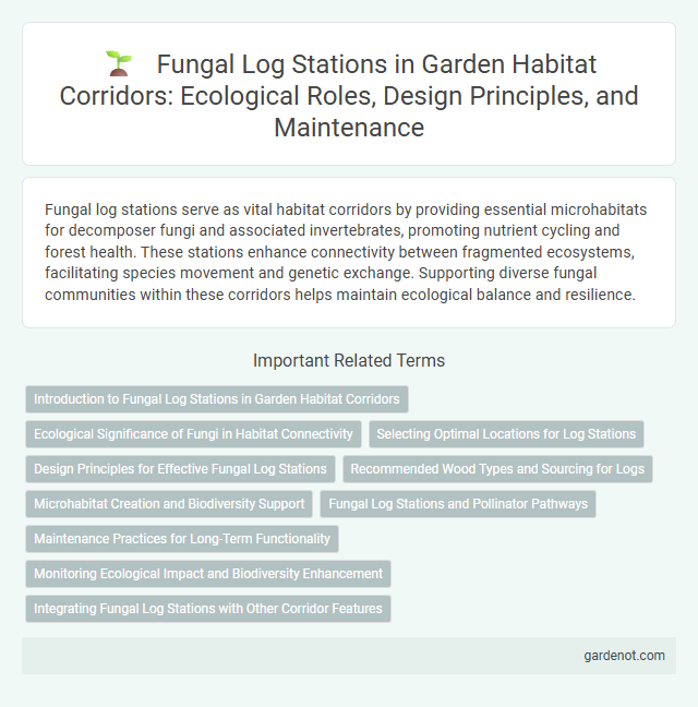 Fungal Log Stations in Garden Habitat Corridors: Ecological Roles, Design Principles, and Maintenance