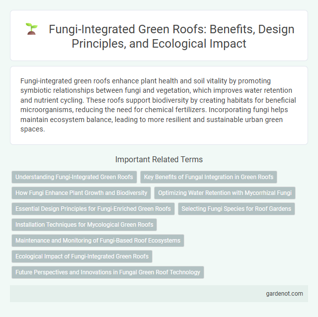 Fungi-Integrated Green Roofs: Benefits, Design Principles, and Ecological Impact