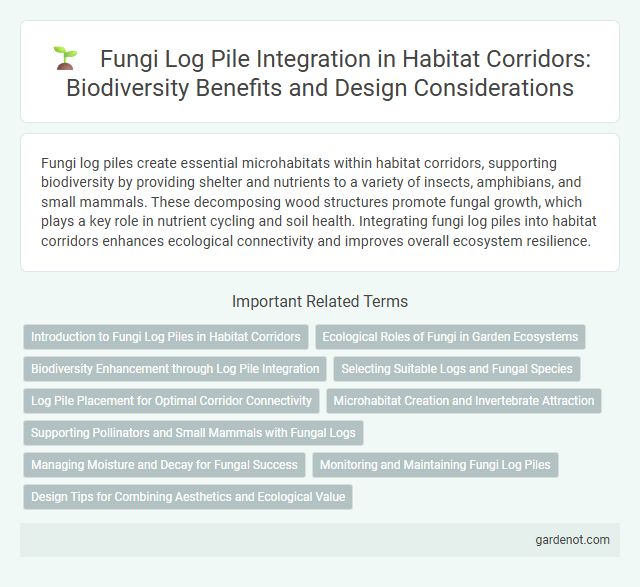 Fungi Log Pile Integration in Habitat Corridors: Biodiversity Benefits and Design Considerations