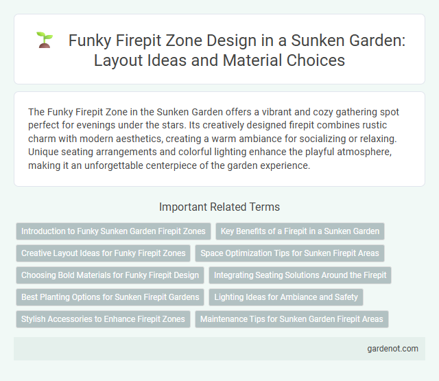 Funky Firepit Zone Design in a Sunken Garden: Layout Ideas and Material Choices