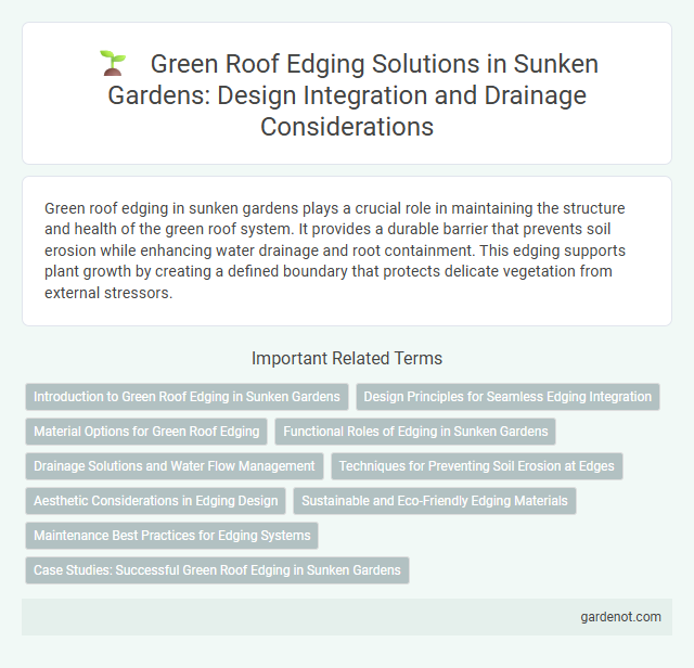 Green Roof Edging Solutions in Sunken Gardens: Design Integration and Drainage Considerations