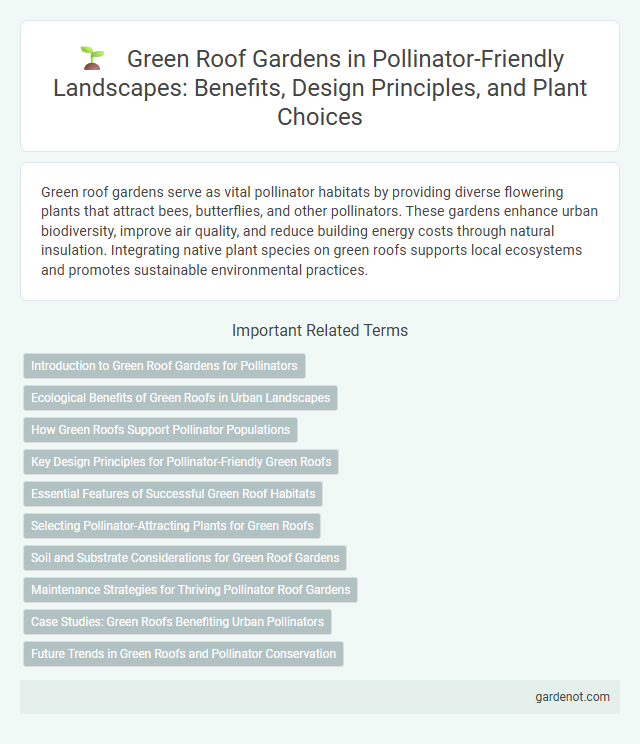 Green Roof Gardens in Pollinator-Friendly Landscapes: Benefits, Design Principles, and Plant Choices