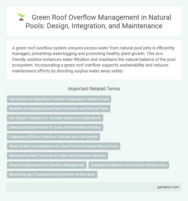 Green Roof Overflow Management in Natural Pools: Design, Integration, and Maintenance