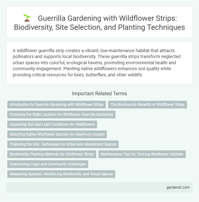 Guerrilla Gardening with Wildflower Strips: Biodiversity, Site Selection, and Planting Techniques