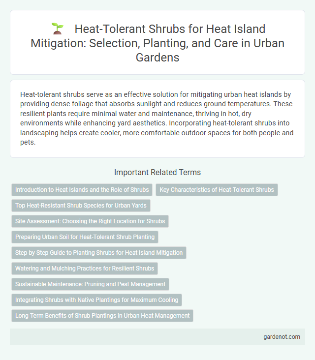Heat-Tolerant Shrubs for Heat Island Mitigation: Selection, Planting, and Care in Urban Gardens