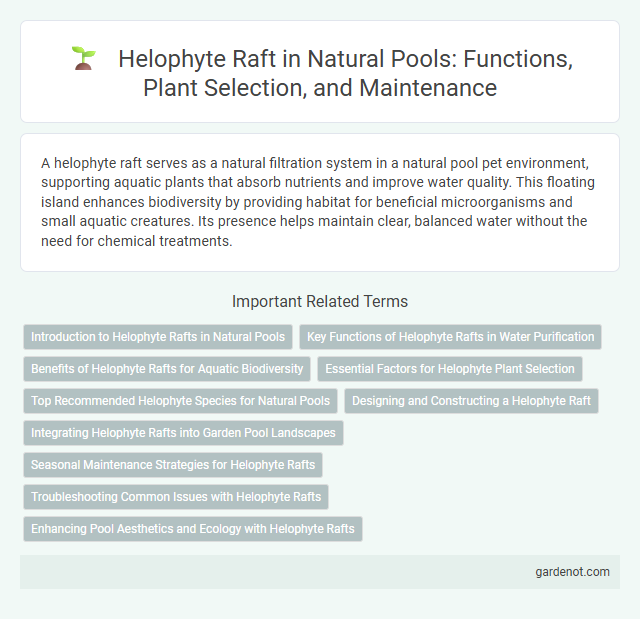 Helophyte Raft in Natural Pools: Functions, Plant Selection, and Maintenance
