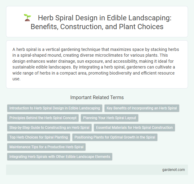 Herb Spiral Design in Edible Landscaping: Benefits, Construction, and Plant Choices
