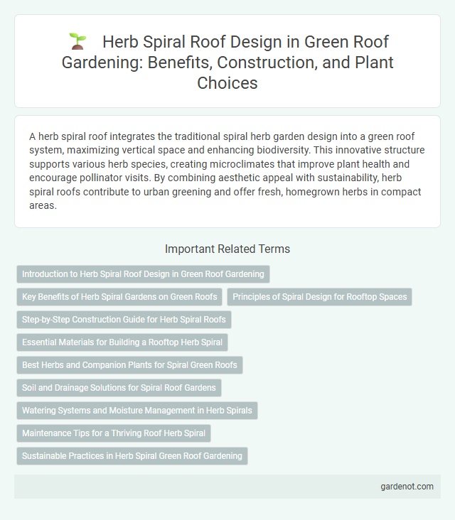 Herb Spiral Roof Design in Green Roof Gardening: Benefits, Construction, and Plant Choices