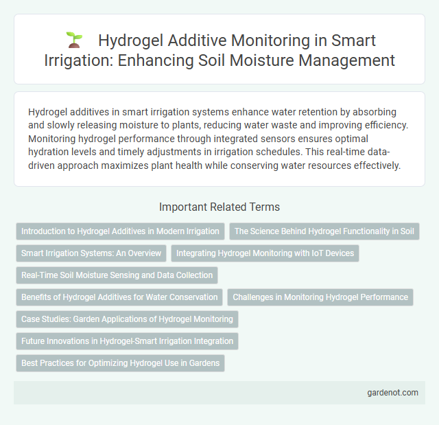 Hydrogel Additive Monitoring in Smart Irrigation: Enhancing Soil Moisture Management