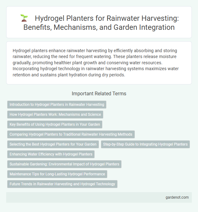 Hydrogel Planters for Rainwater Harvesting: Benefits, Mechanisms, and Garden Integration