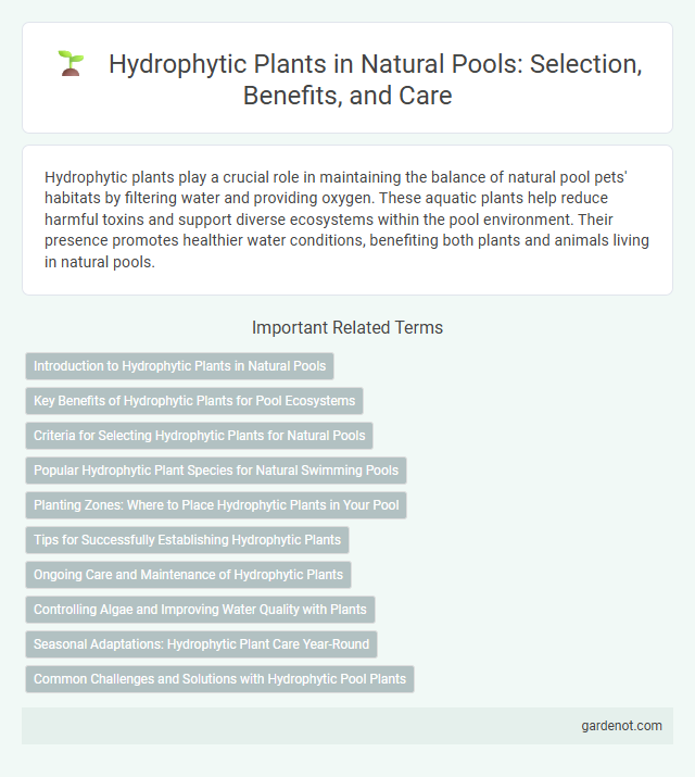 Hydrophytic Plants in Natural Pools: Selection, Benefits, and Care