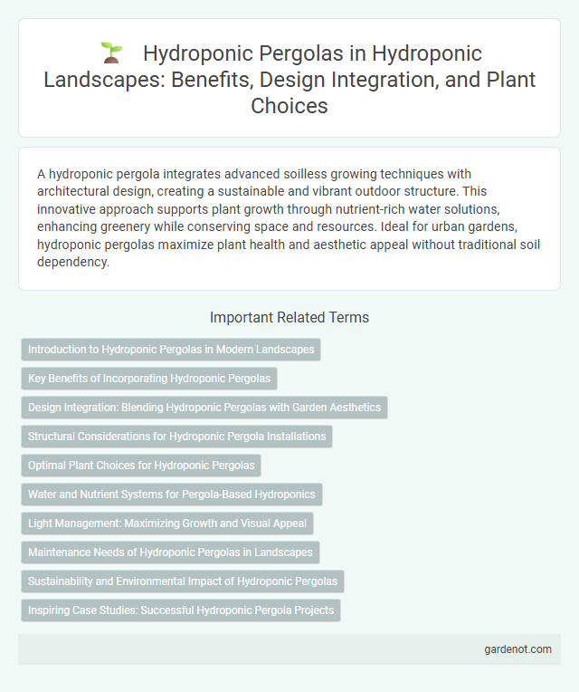 Hydroponic Pergolas in Hydroponic Landscapes: Benefits, Design Integration, and Plant Choices