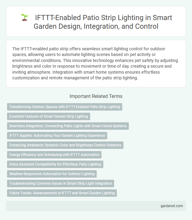 IFTTT-Enabled Patio Strip Lighting in Smart Garden Design, Integration, and Control