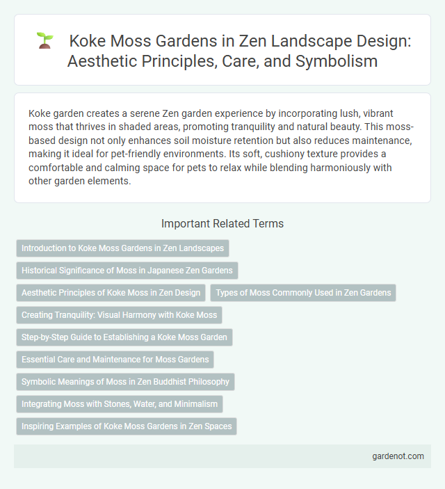 Koke Moss Gardens in Zen Landscape Design: Aesthetic Principles, Care, and Symbolism