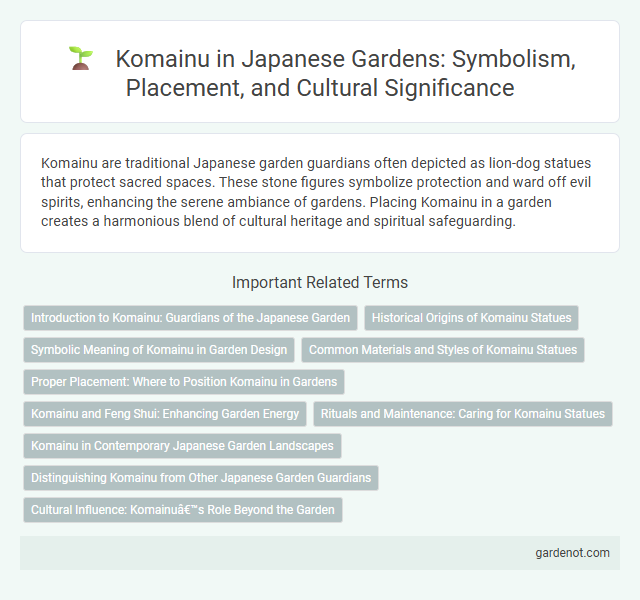 Komainu in Japanese Gardens: Symbolism, Placement, and Cultural Significance