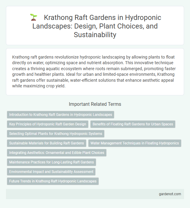 Krathong Raft Gardens in Hydroponic Landscapes: Design, Plant Choices, and Sustainability