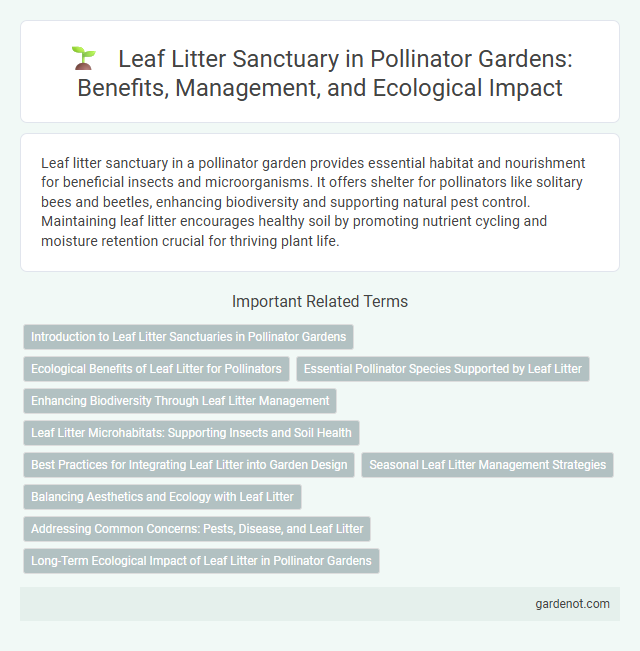 Leaf Litter Sanctuary in Pollinator Gardens: Benefits, Management, and Ecological Impact
