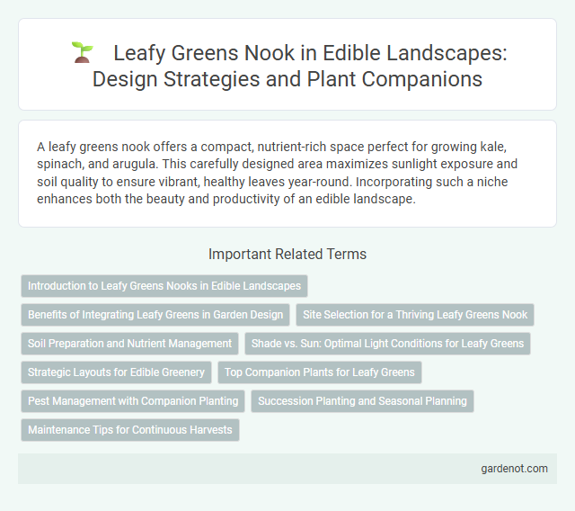 Leafy Greens Nook in Edible Landscapes: Design Strategies and Plant Companions